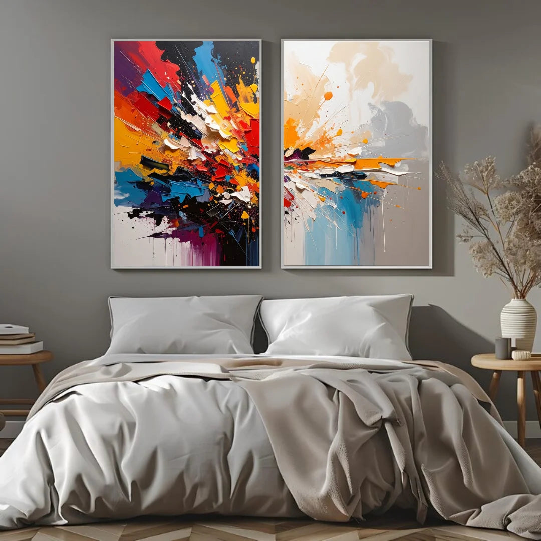 Abstract wall art for stylish bedroom decor