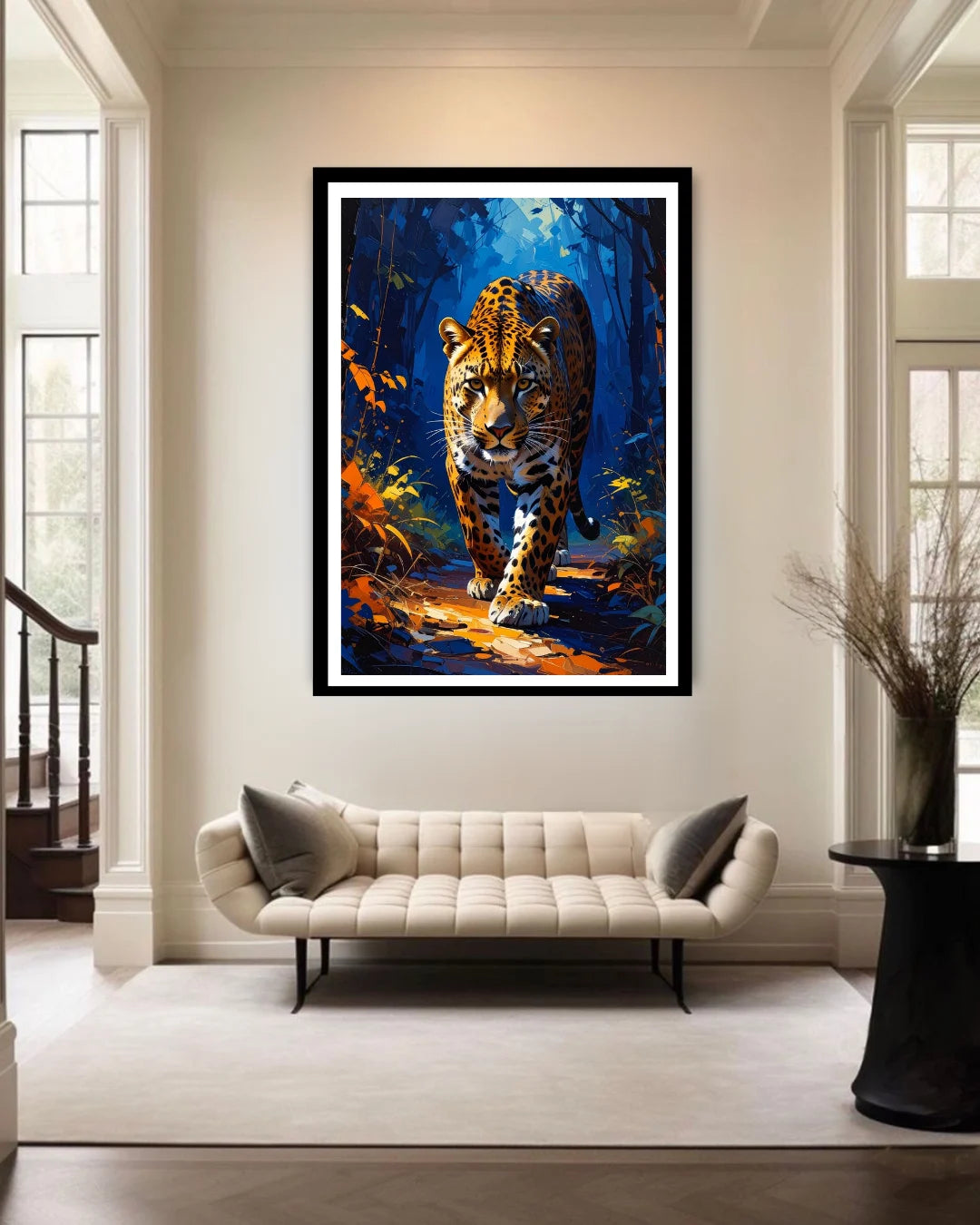 Leopard Forest Scene - Wall Art Canvas