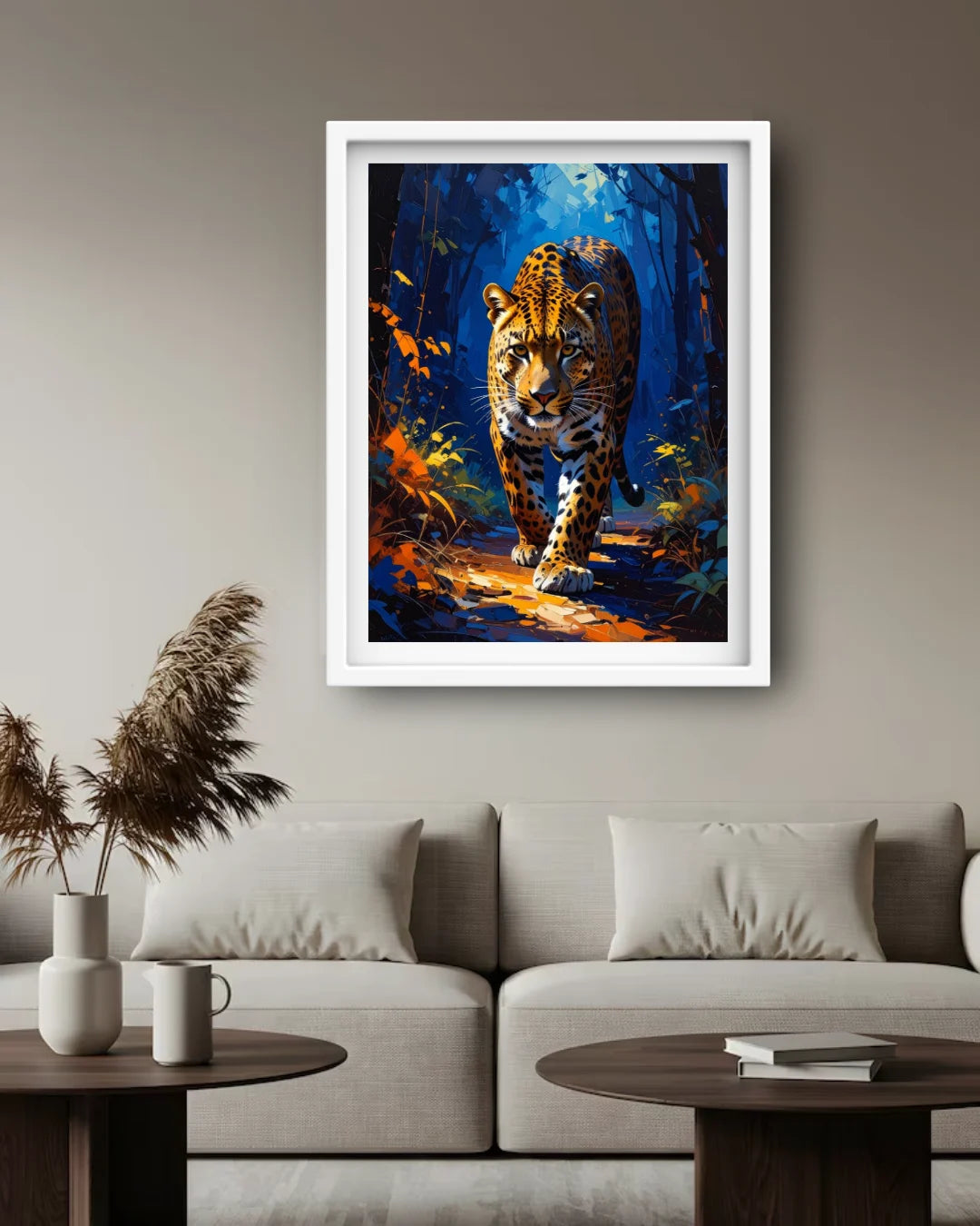 Leopard Forest Scene - Wall Art Canvas