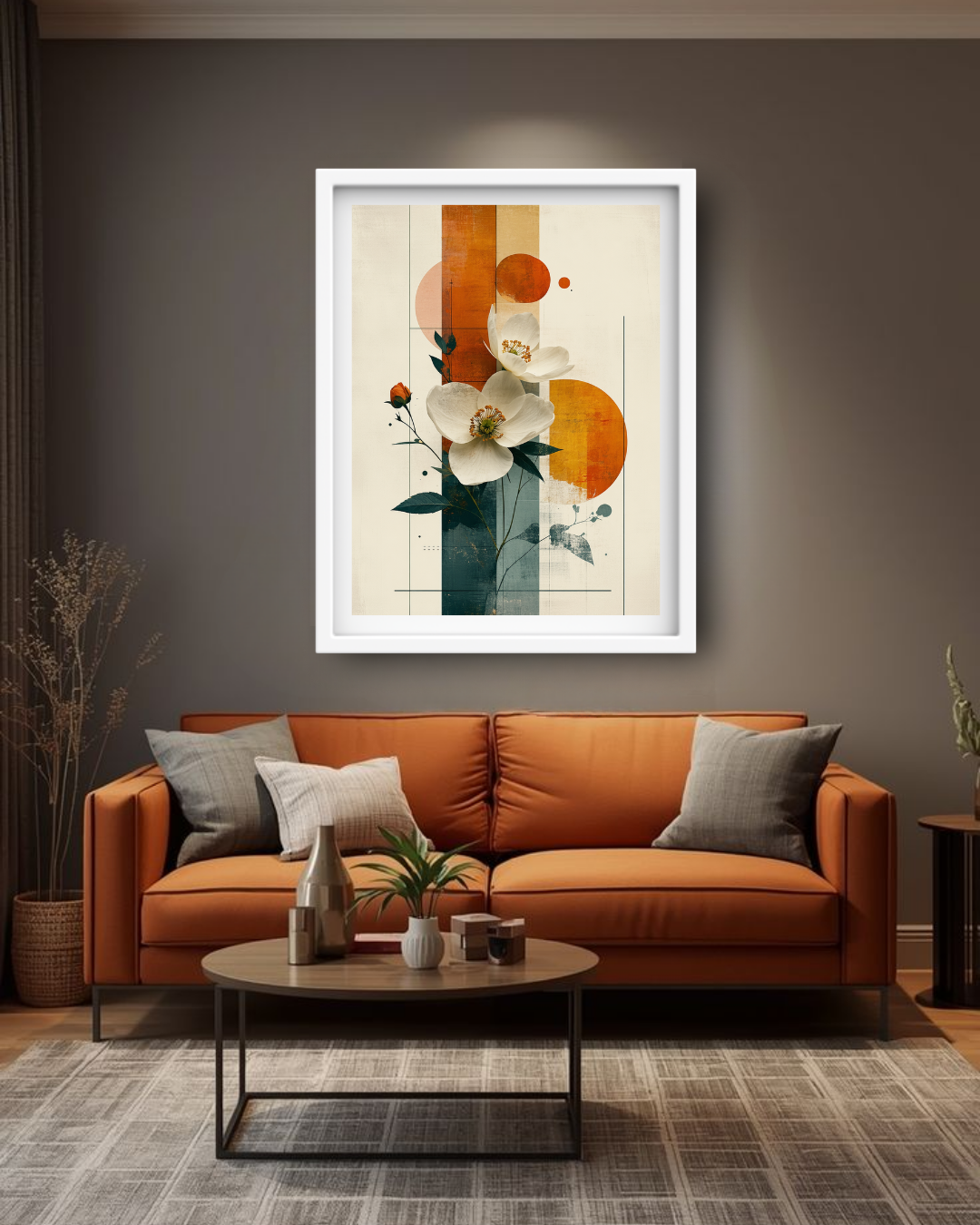 Blooming Geometry: Urban Floral - Wall Art Canvas WallArtVibes