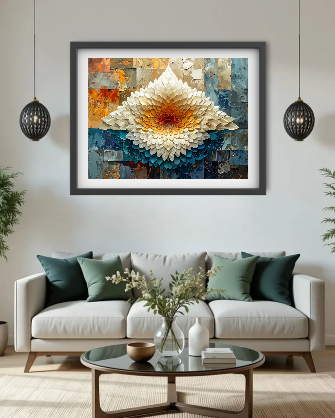 Contemporary Lotus - Wall Art Canvas