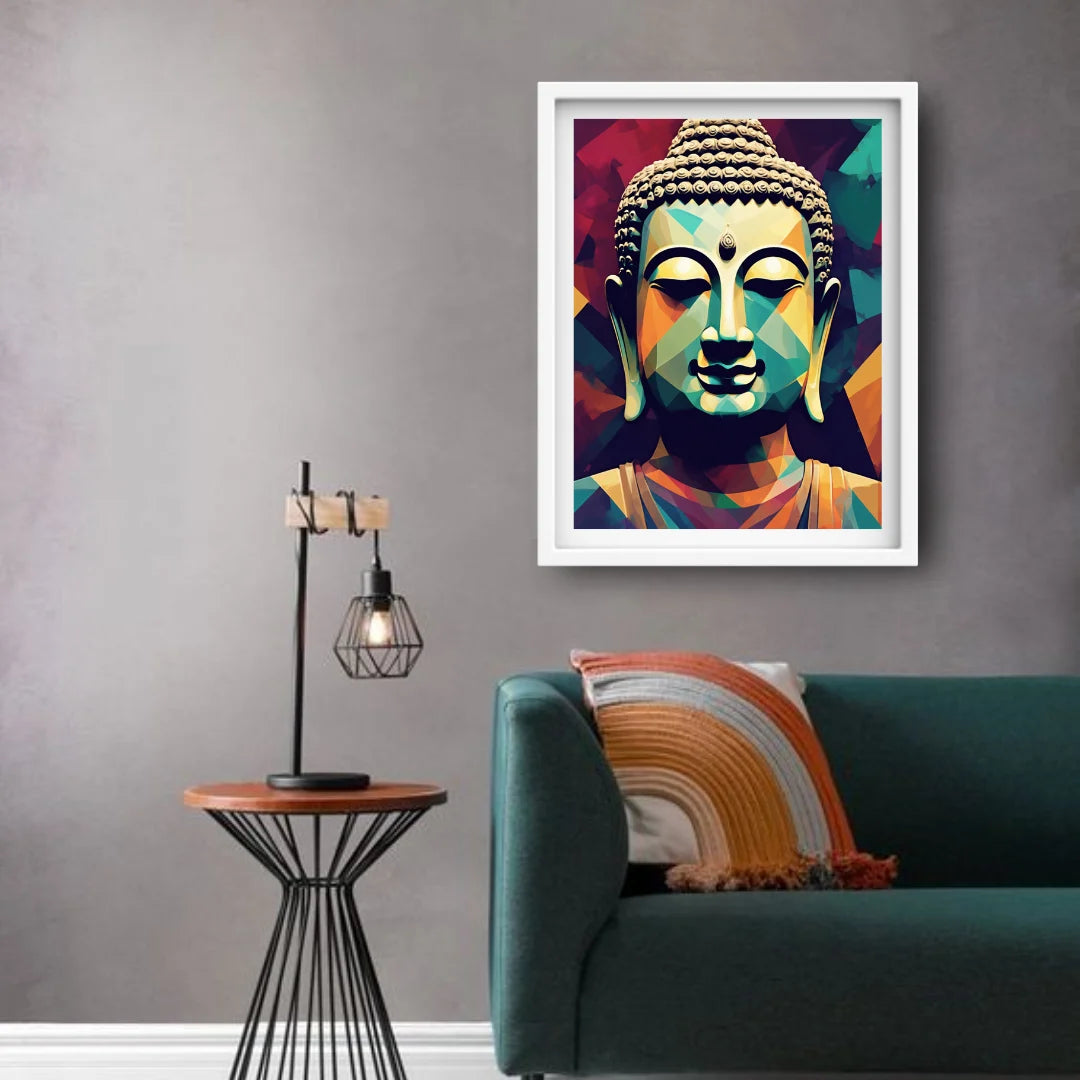 Contemporary Buddha art canvas for modern home decor