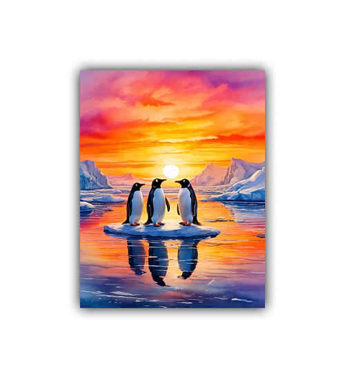 Twilight on the Ice Wall Canvas Paintings