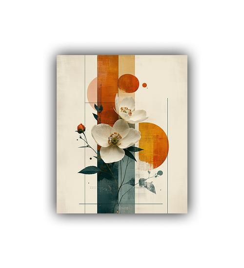 Minimalist Flower Canvas Painting