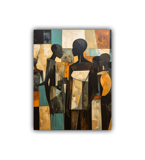 Geometric Figures Gathering - Wall Art Canvas