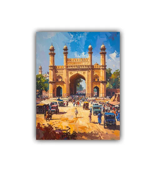 Charminar Hyderabad architectural canvas painting