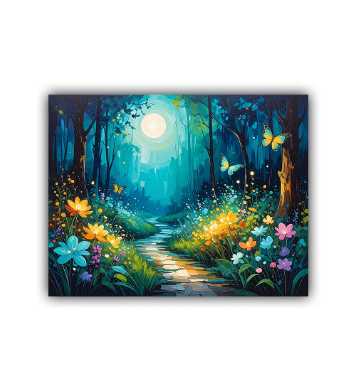 Abstract Forest Light - Wall Art Canvas