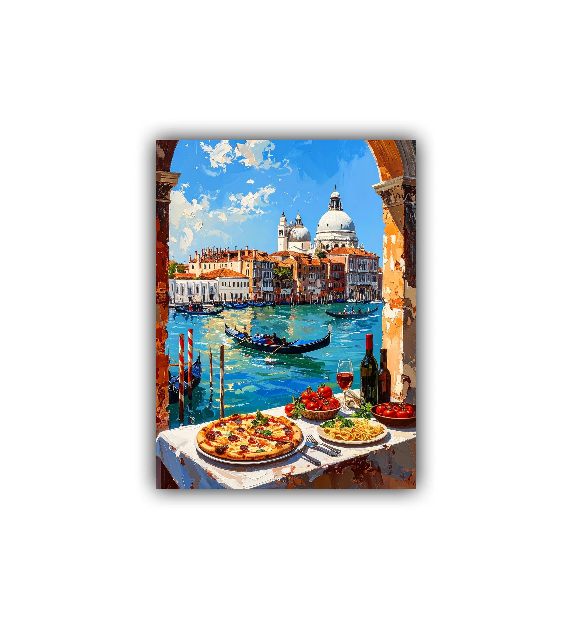 Colorful Venice Canal Cityscape - Wall Art Canvas