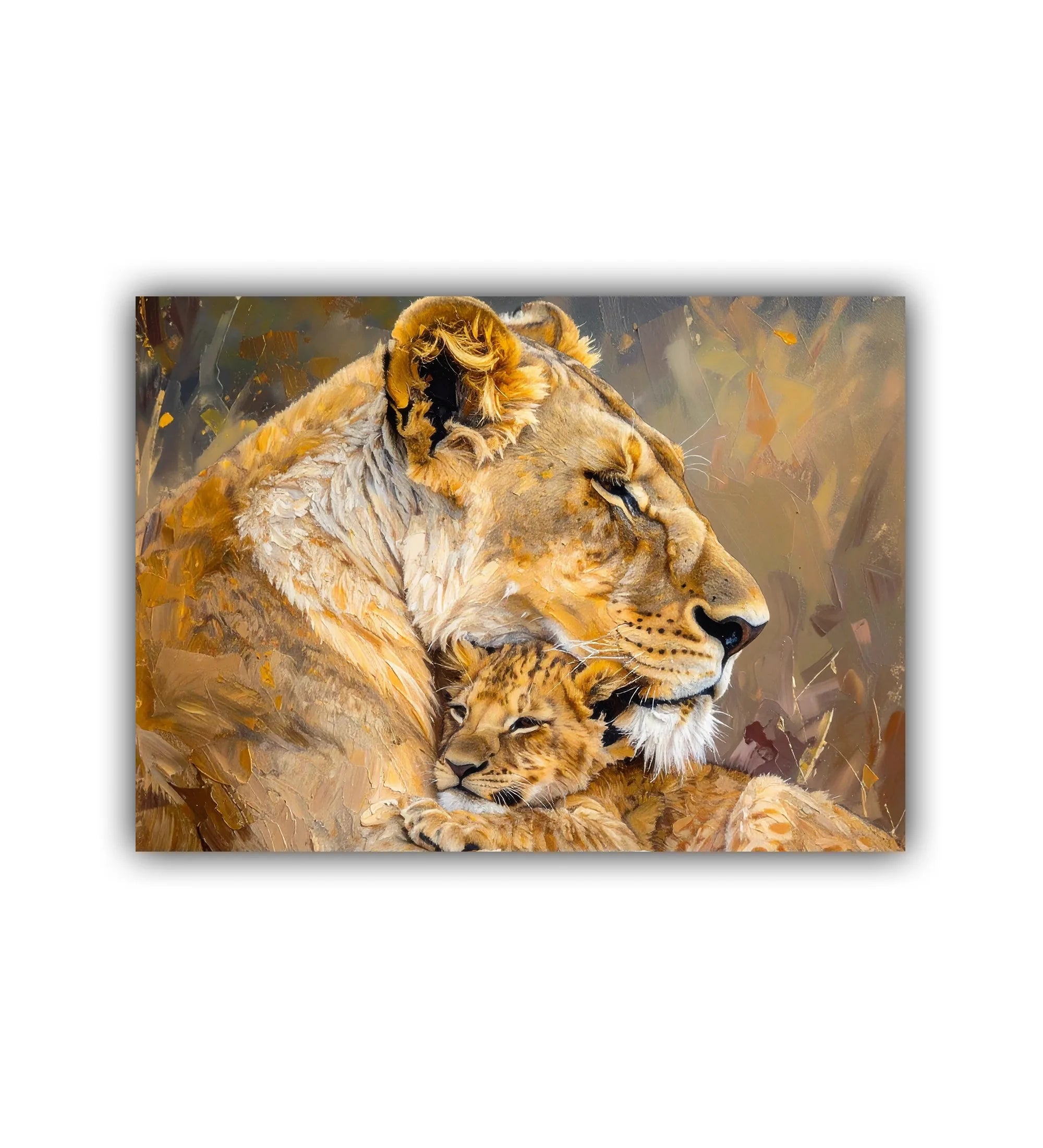 Lioness Portrait Elegant Art - Wall Art Canvas