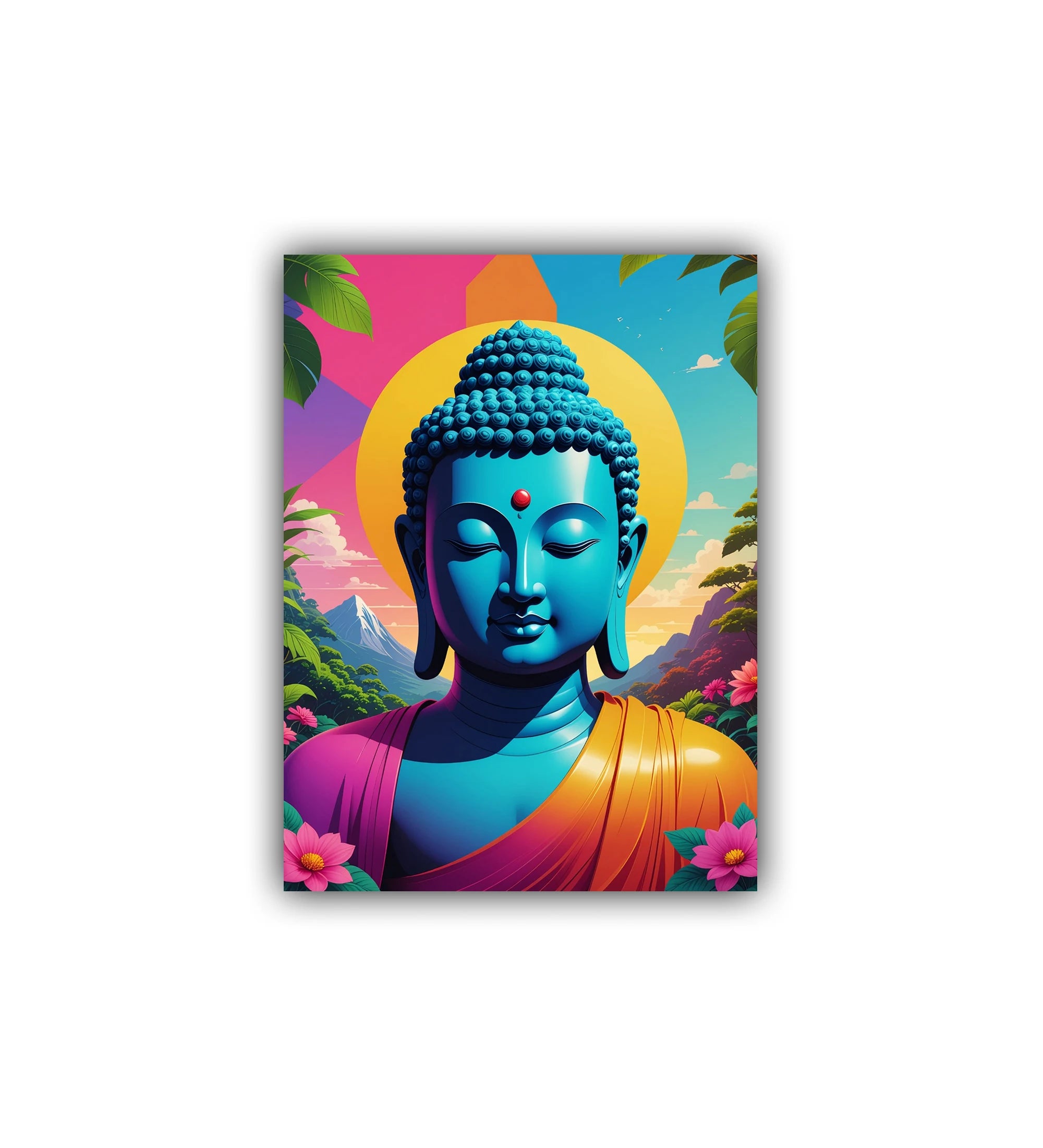 Vibrant Meditative Portrait - Wall Art Canvas