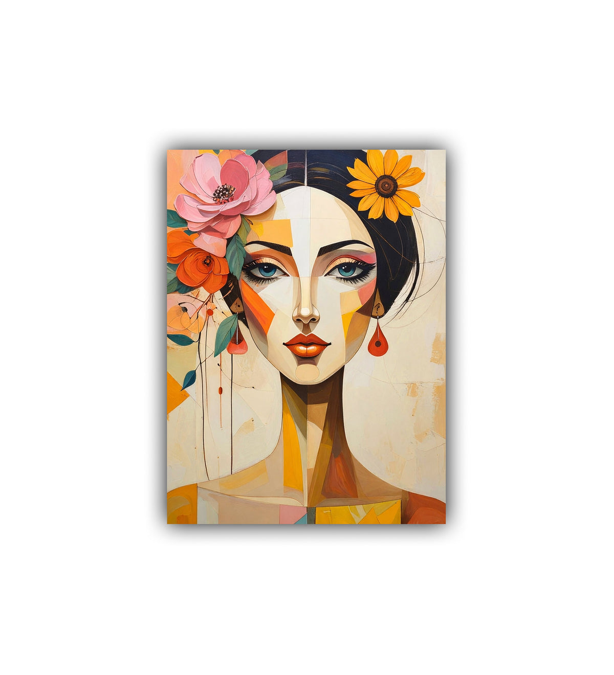 Modern Woman Portrait - Wall Art Canvas WallArtVibes
