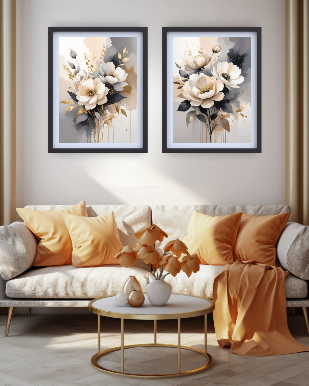 Elegant Floral Wall Art Set - Wall Art Canvas WallArtVibes