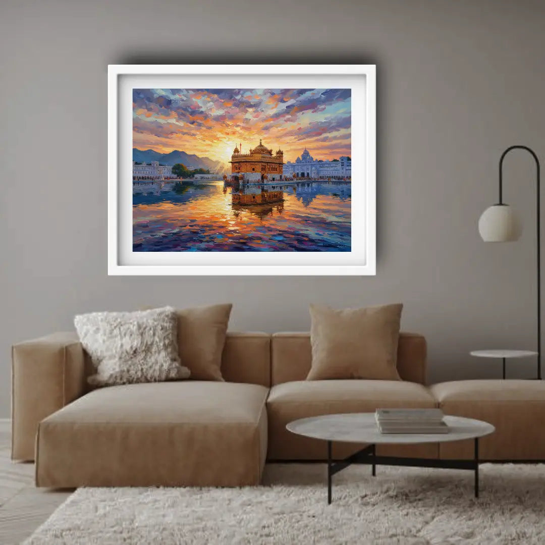 Historic monument sunset canvas wall art