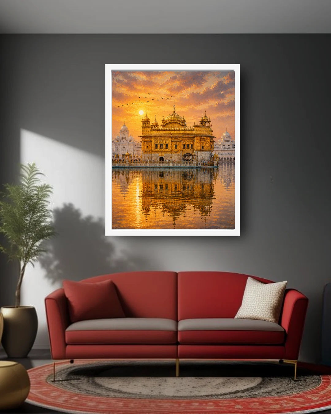 Golden Temple artwork canvas for luxury interiors