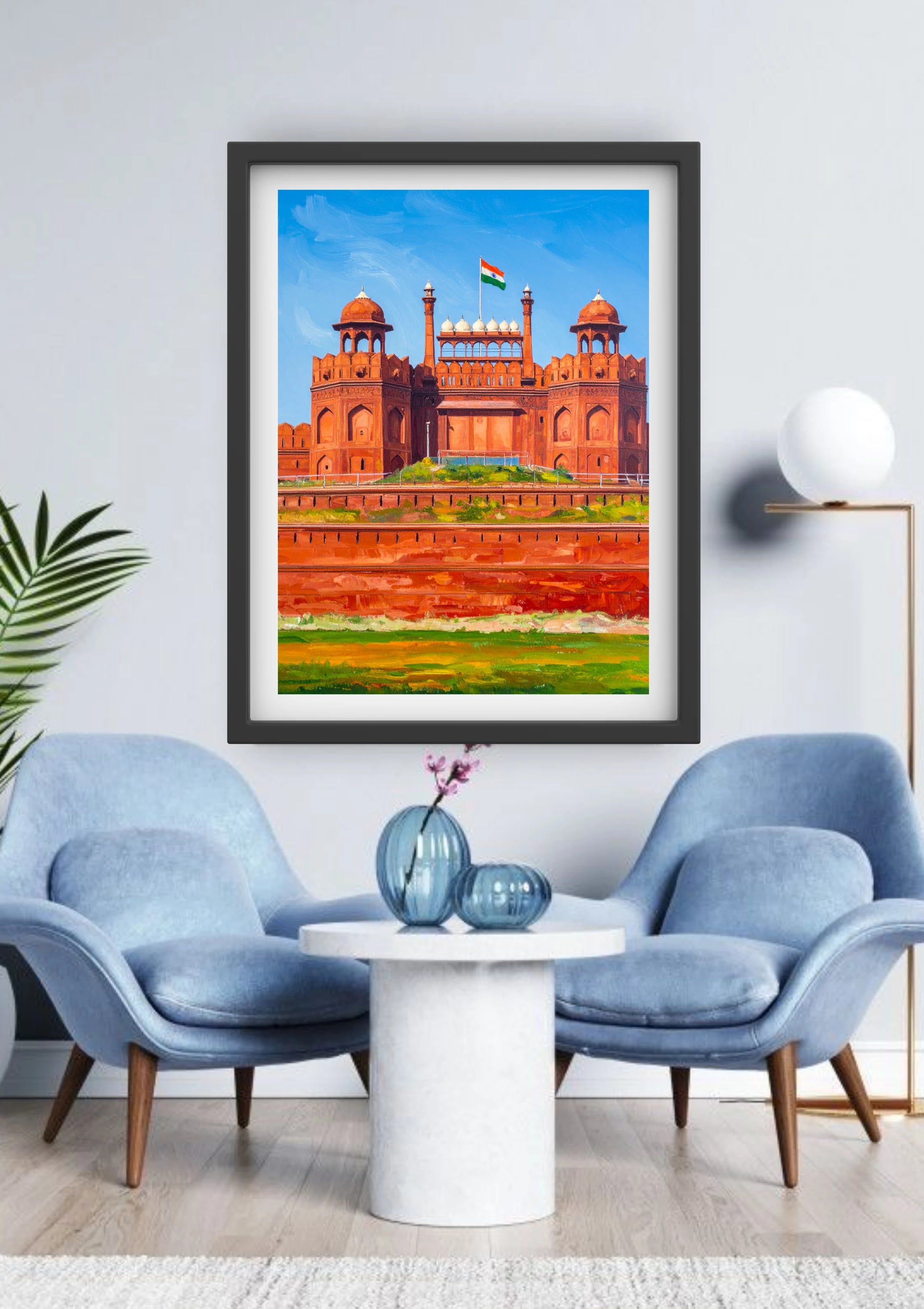 Indian heritage Red Fort canvas wall decor