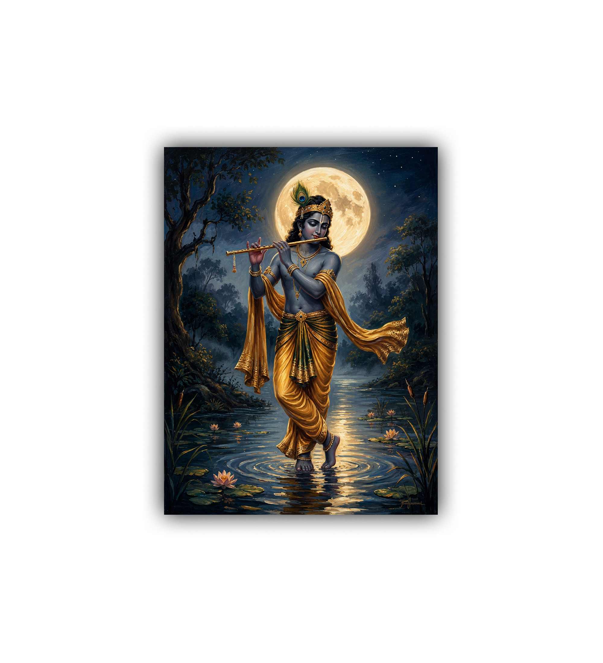 Krishna spiritual wall art canvas painting