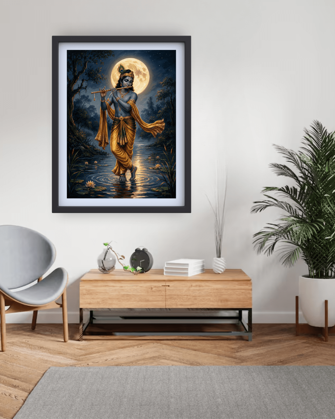 Lord Krishna painting wall art elegant design