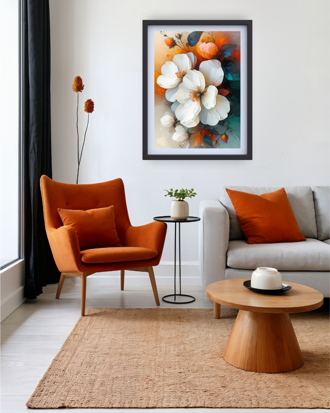 White Magnolia Blooms - Wall Art Canvas WallArtVibes