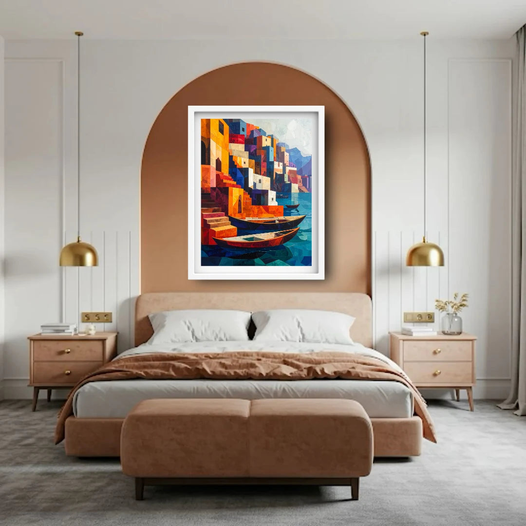 Modern abstract canvas painting for living room wall decor