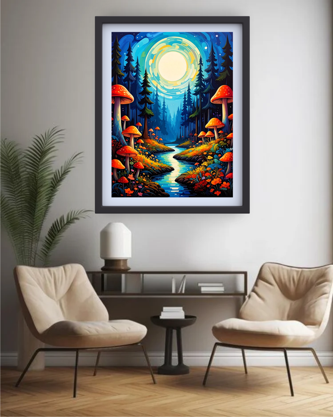 Moonlit Forest Canvas – Wall Art WallArtVibes