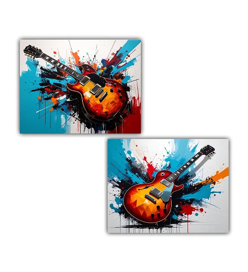 Musical style abstract painting representing rhythm and motion