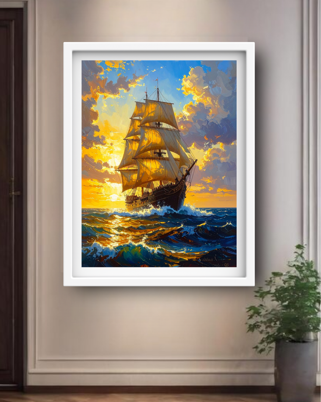 Ocean Ship Art - Wall Art Canvas WallArtVibes