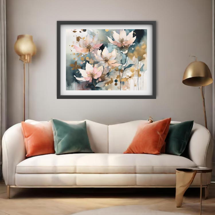 Soft Petal Symphony - Wall Art Canvas WallArtVibes