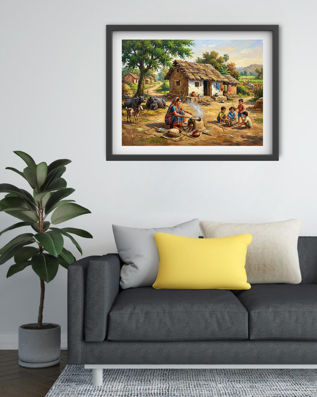 Village Life Nature Art - Wall Art Canvas WallArtVibes