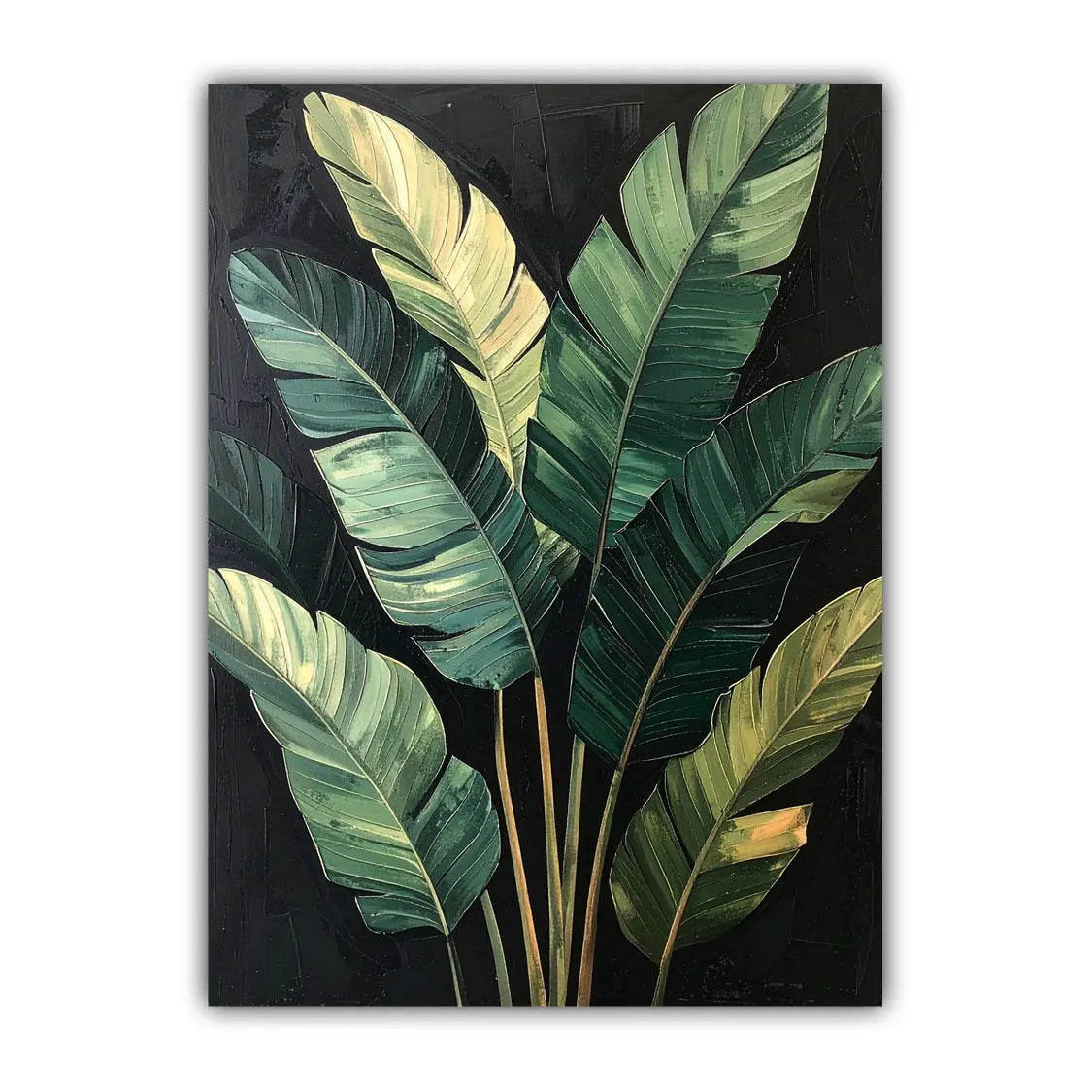 Tropical Green Banana Leaves – Wall Art Canvas