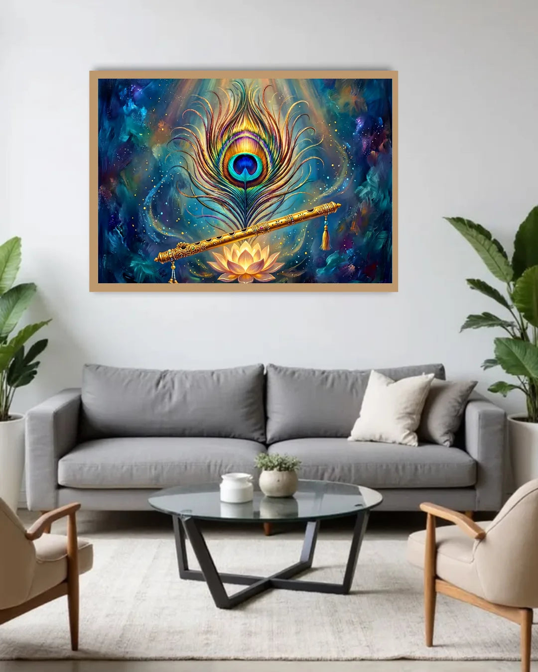 modern feather wall art canvas elegant design
