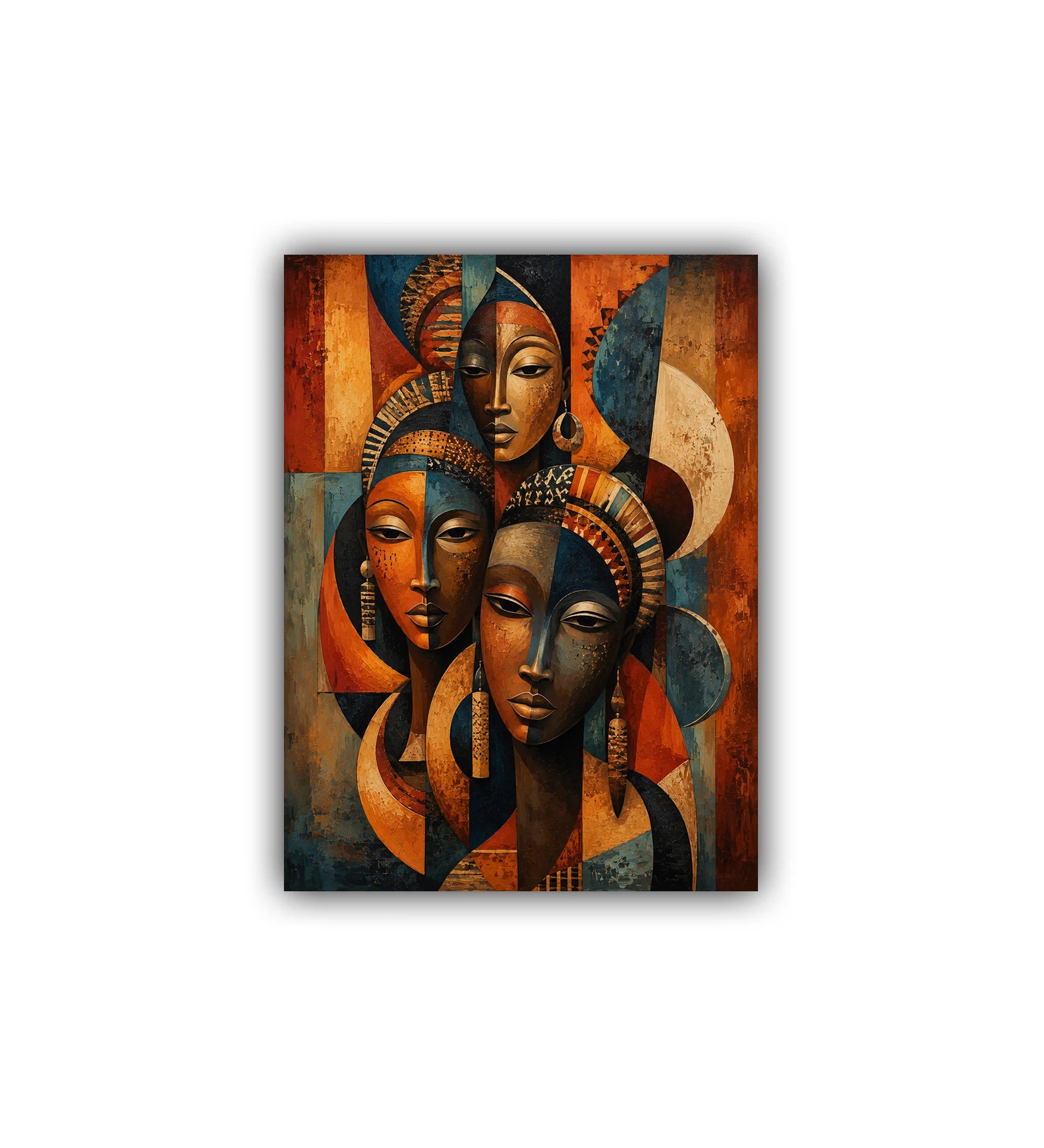 modern portrait wall art canvas with multiple faces