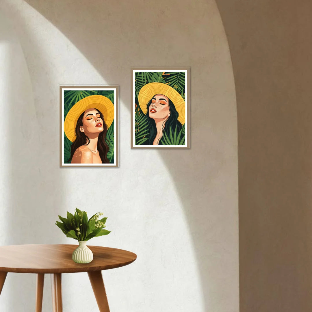 Aesthetic face wall art canvas painting for modern home decor