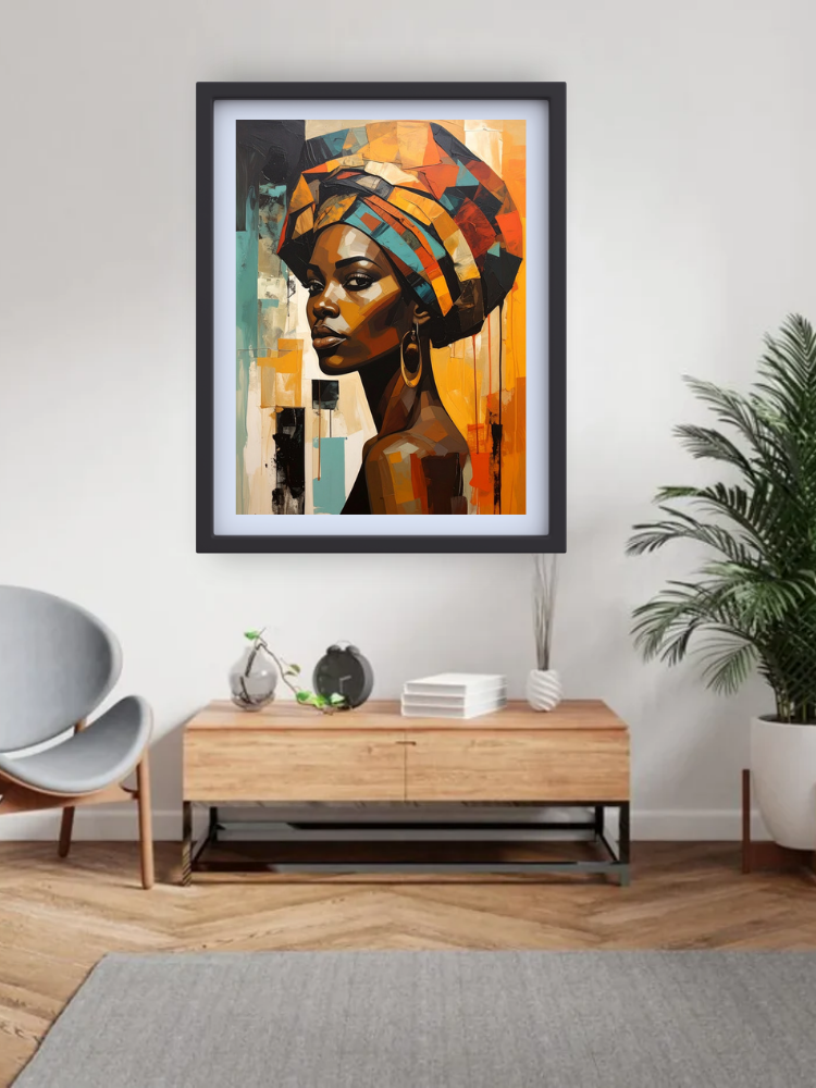 Modern Abstract Portrait - Wall Art Canvas