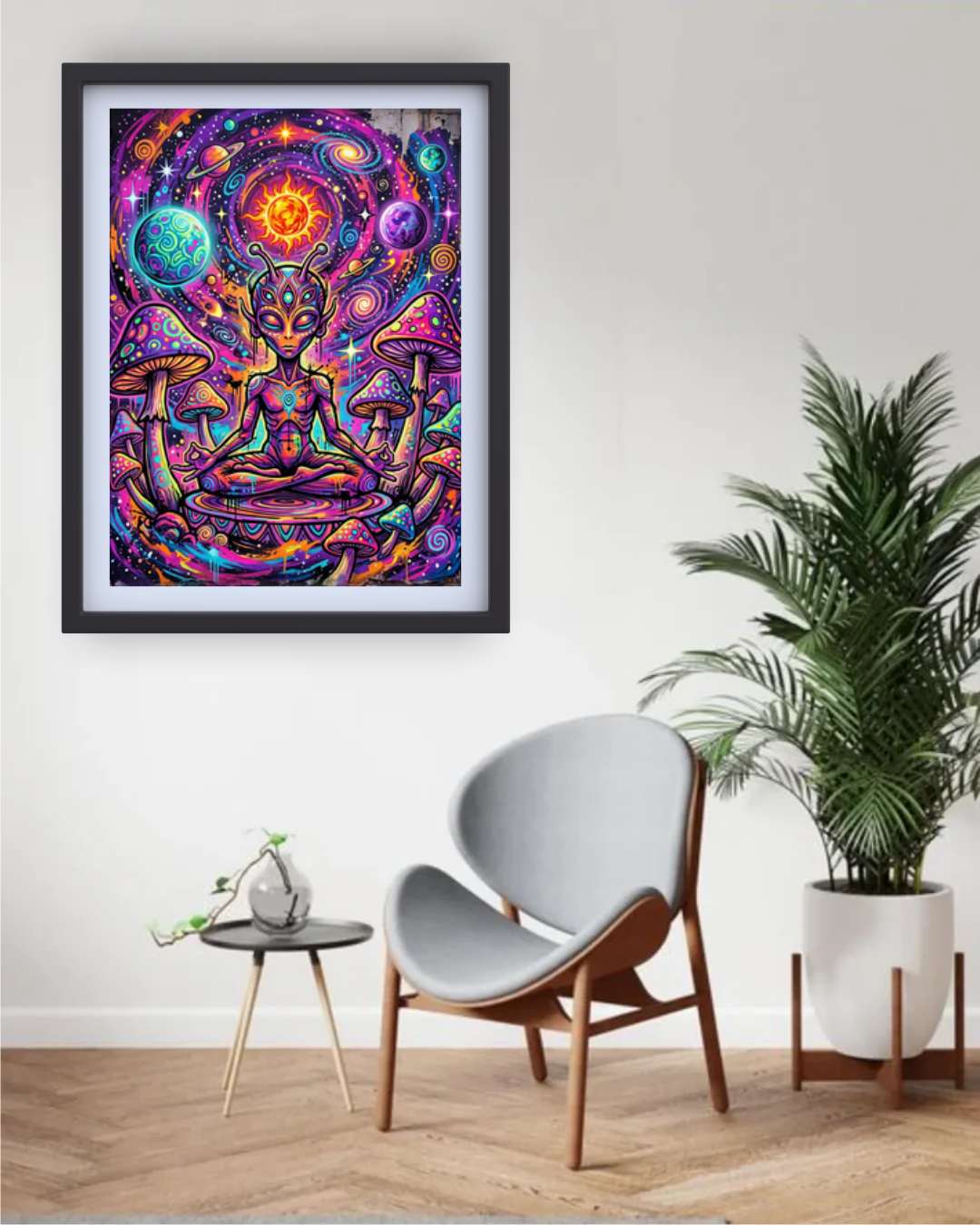 Psychedelic Alien Art - Wall Art Canvas
