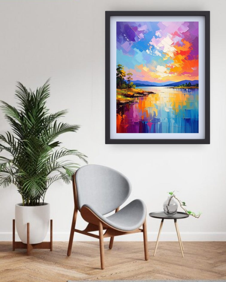 Modern Reflection Art - Wall Art Canvas