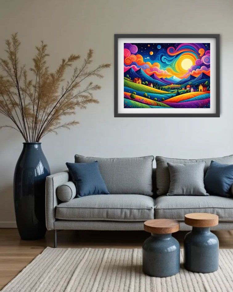 Abstract Colorful Landscapes - Wall Art Canvas
