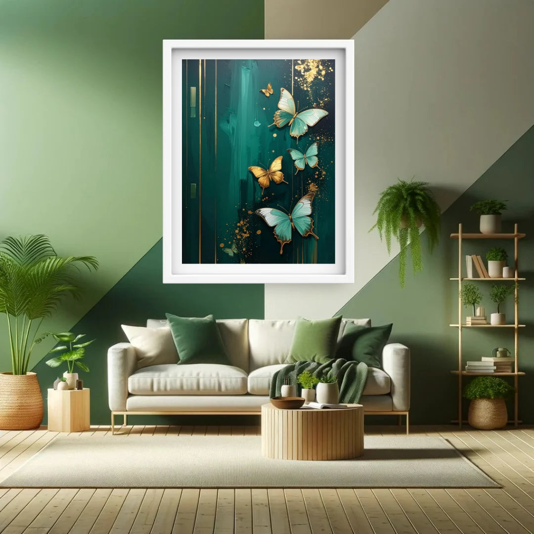 Butterfly canvas wall decor for modern home interior