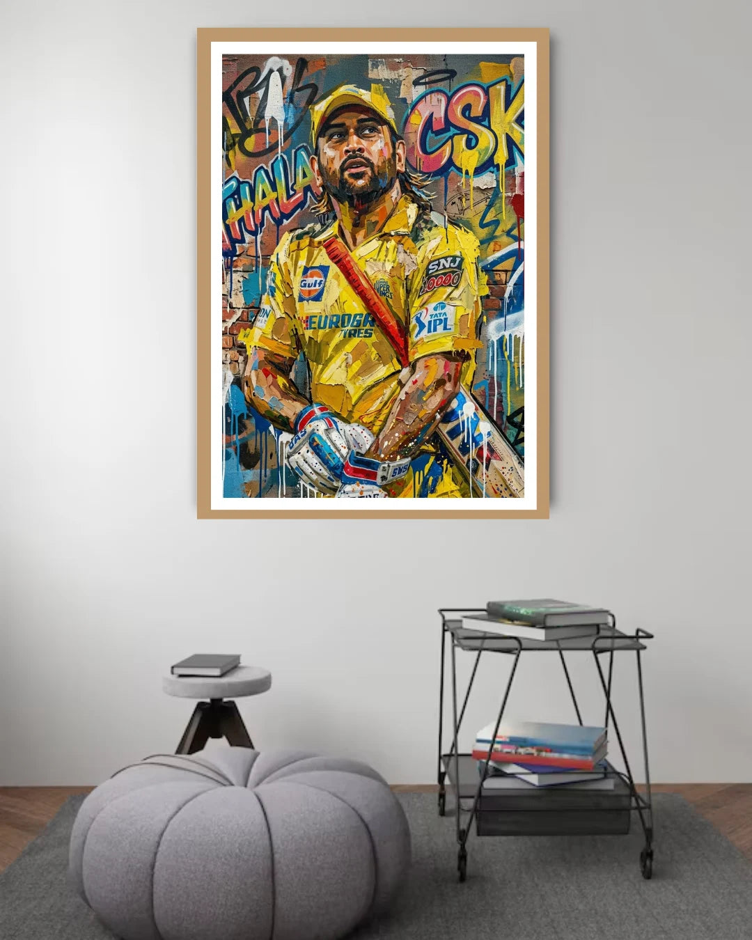 cricket pop art wall art canvas in modern room decor