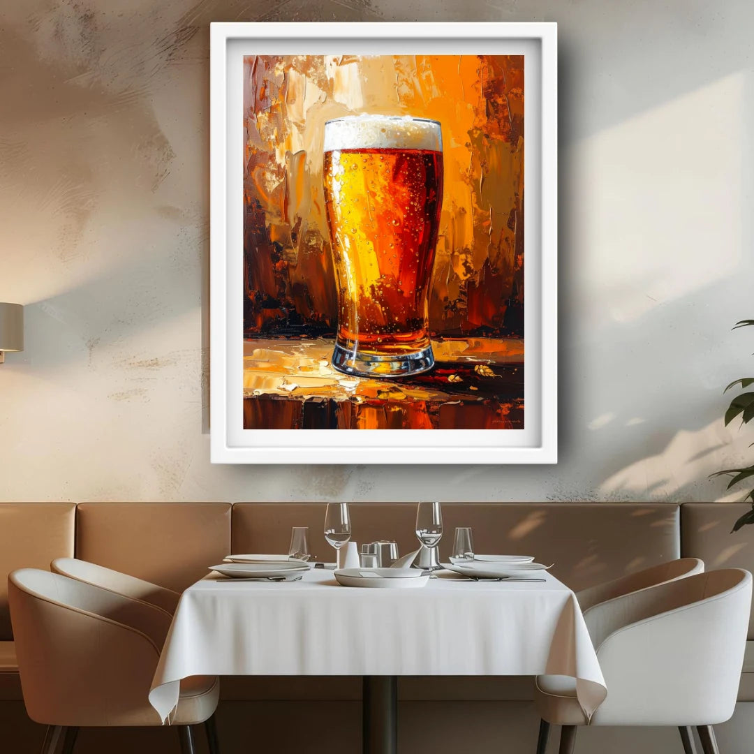 Drink wall decor canvas painting for dining area and cafe interior