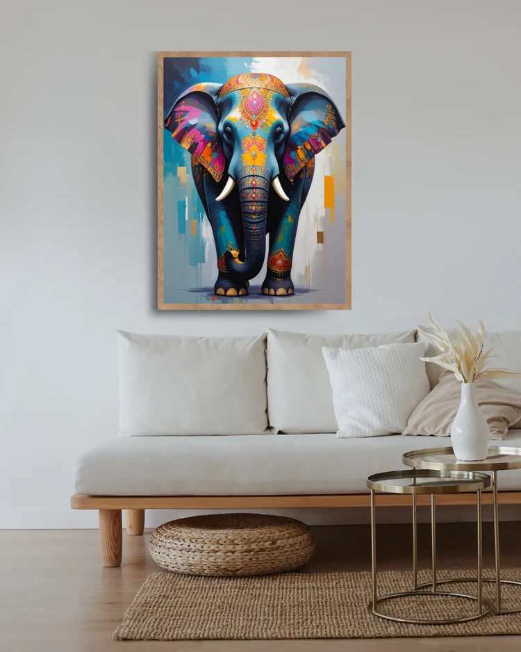 Elephant canvas painting wall decor for bedroom and living room