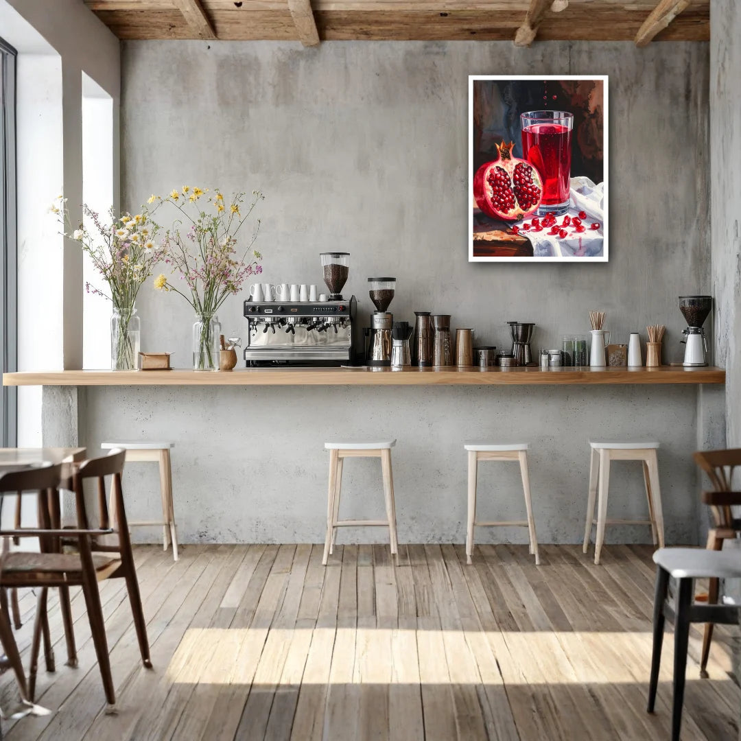 Fresh juice canvas painting wall decor for cafe and dining area