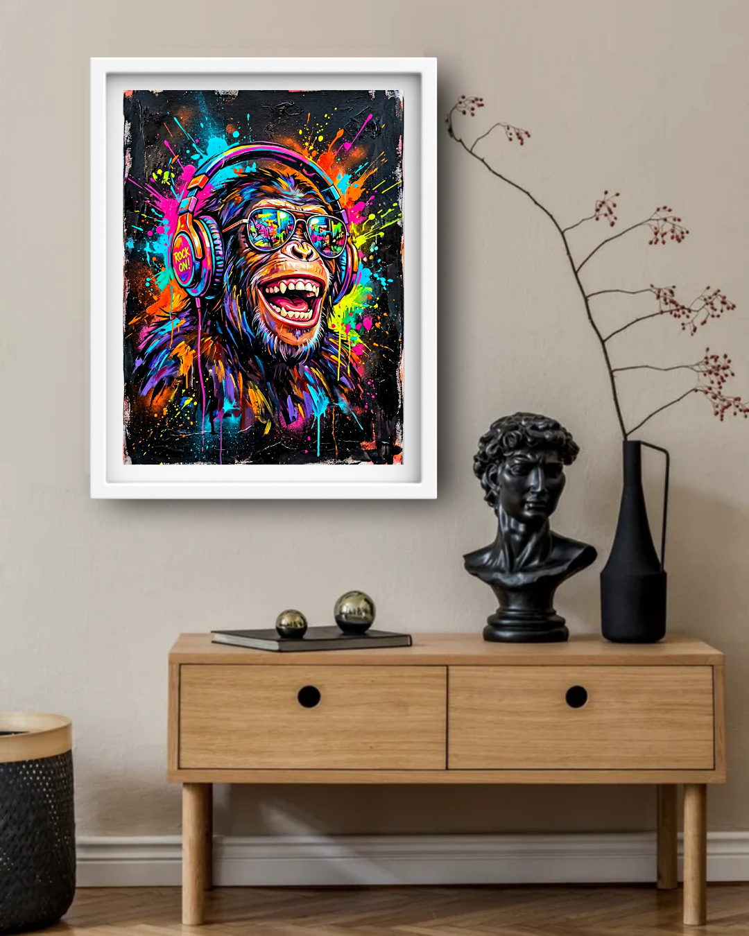 Graffiti Face Portrait - Wall Art Canvas
