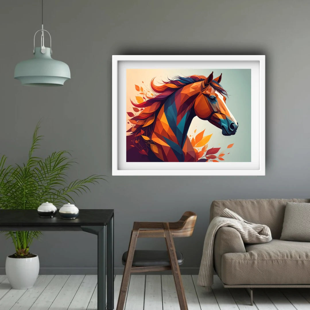Horse wall decor canvas painting for luxury home interior