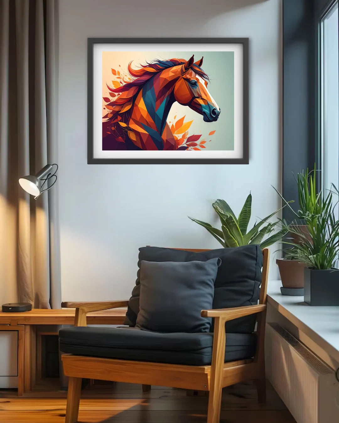 horse wall art canvas painting for living room