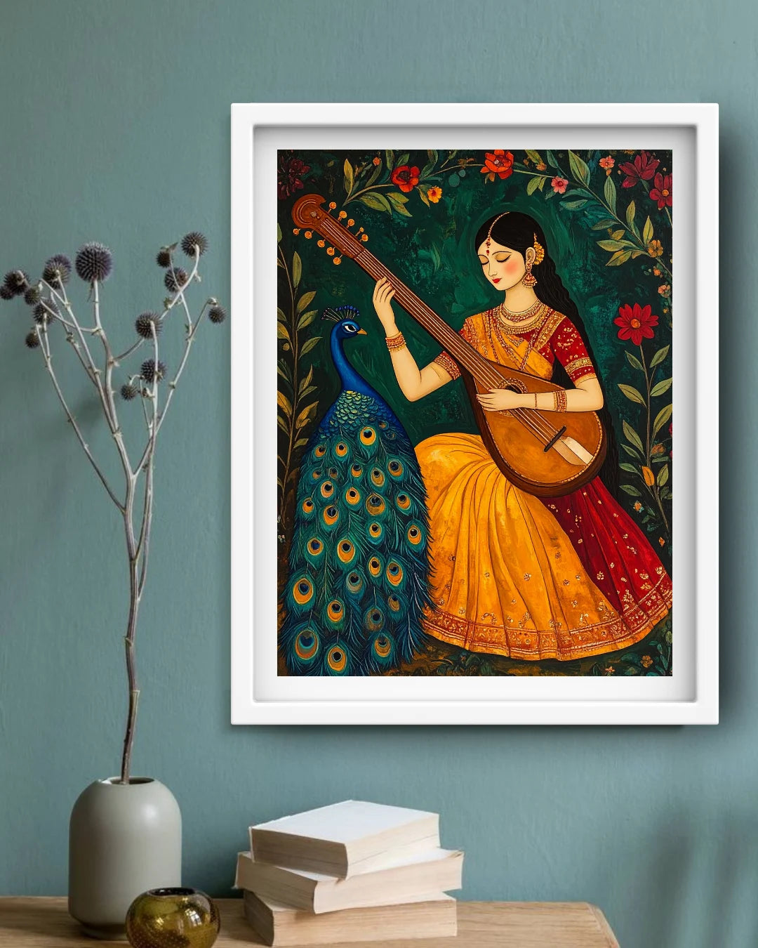 Indian cultural wall art canvas for bedroom and living room