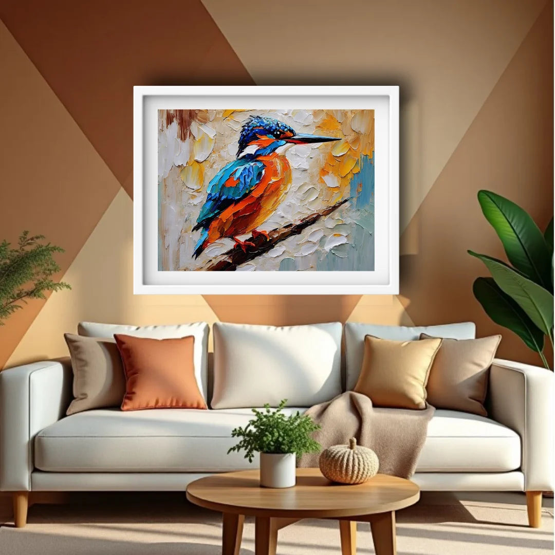 Kingfisher canvas wall decor for modern living space