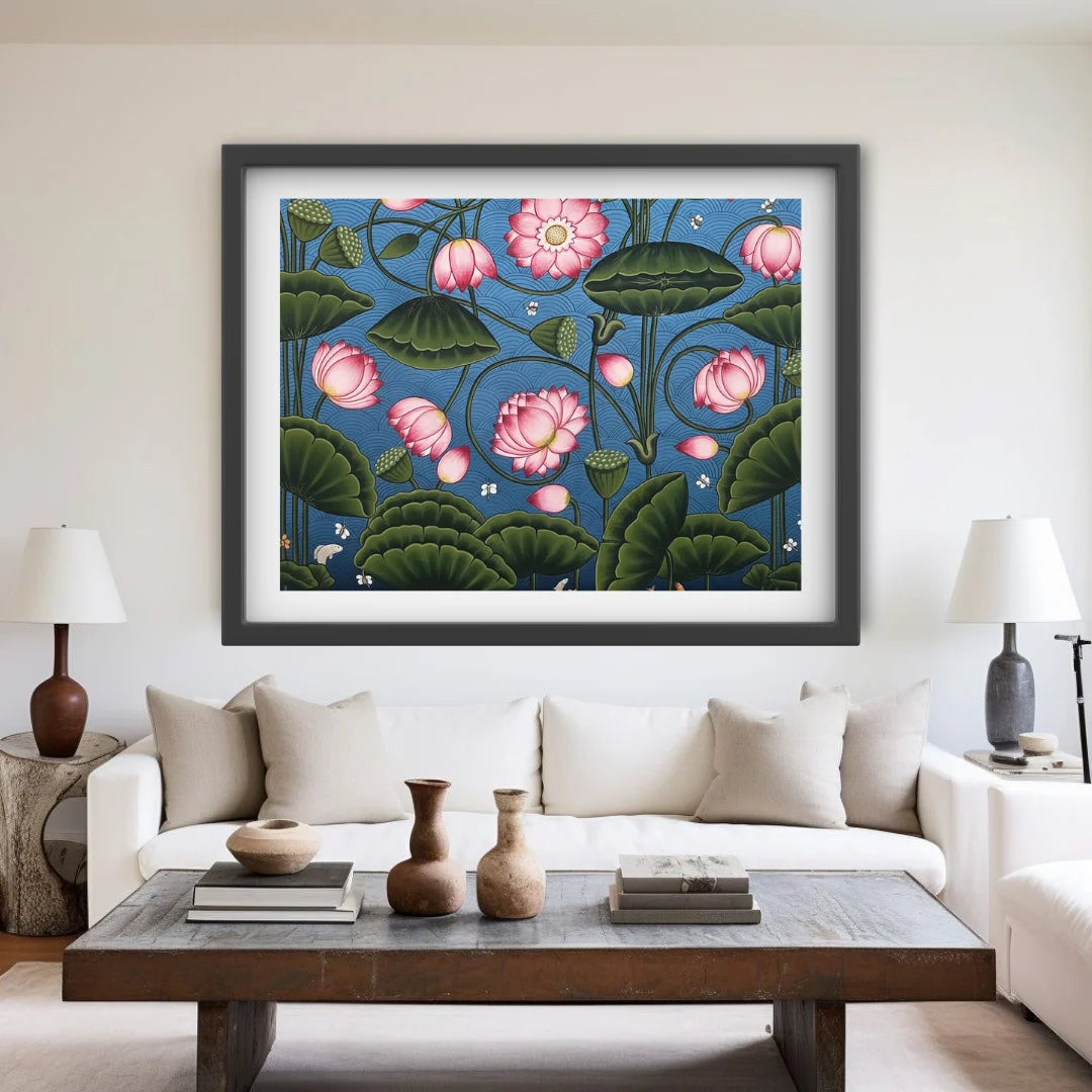 Lotus canvas wall decor for home interior