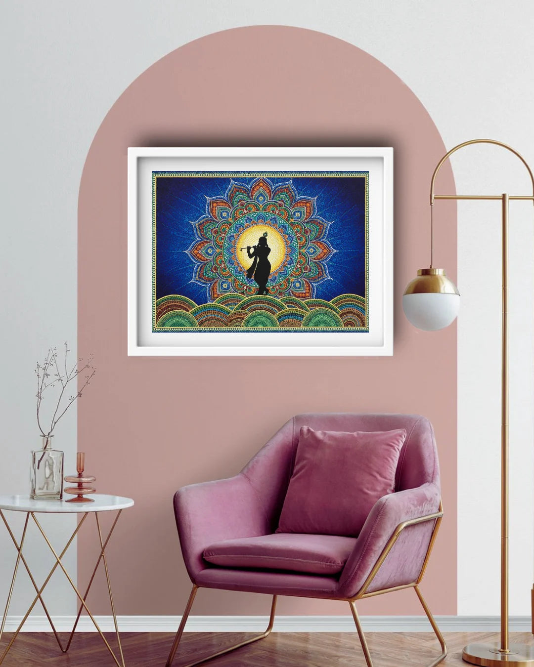 Mandala wall art painting for meditation and bedroom decor