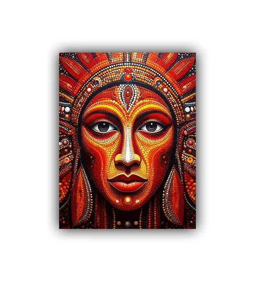 mandala face artwork with spiritual energy design