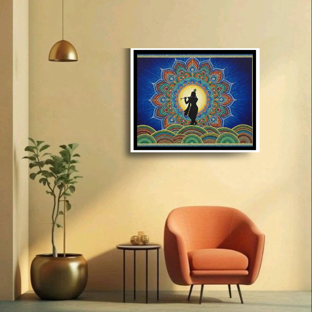 Modern mandala wall art painting with spiritual design